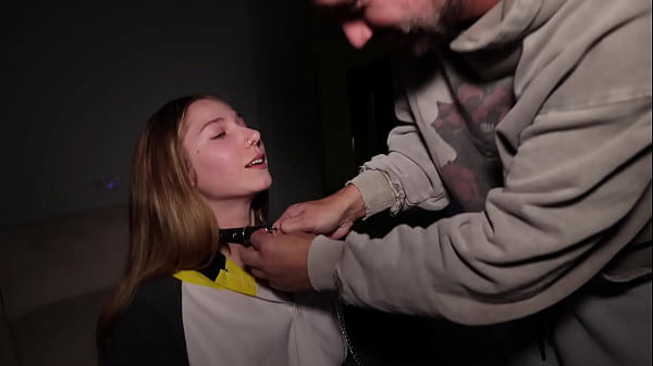 A cute slut got fucked in the mouth and pussy by three cocks at a party