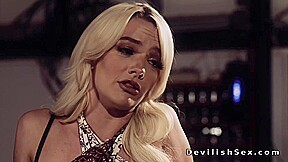 Mick Blue, Ryan Reid And Kenna James – Full-breasted Blondie In Dress Screwed In The Garage